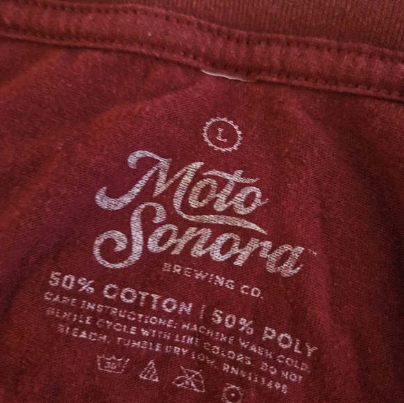 Womens Red V-Neck Brewery Top - Picture 4 of 4